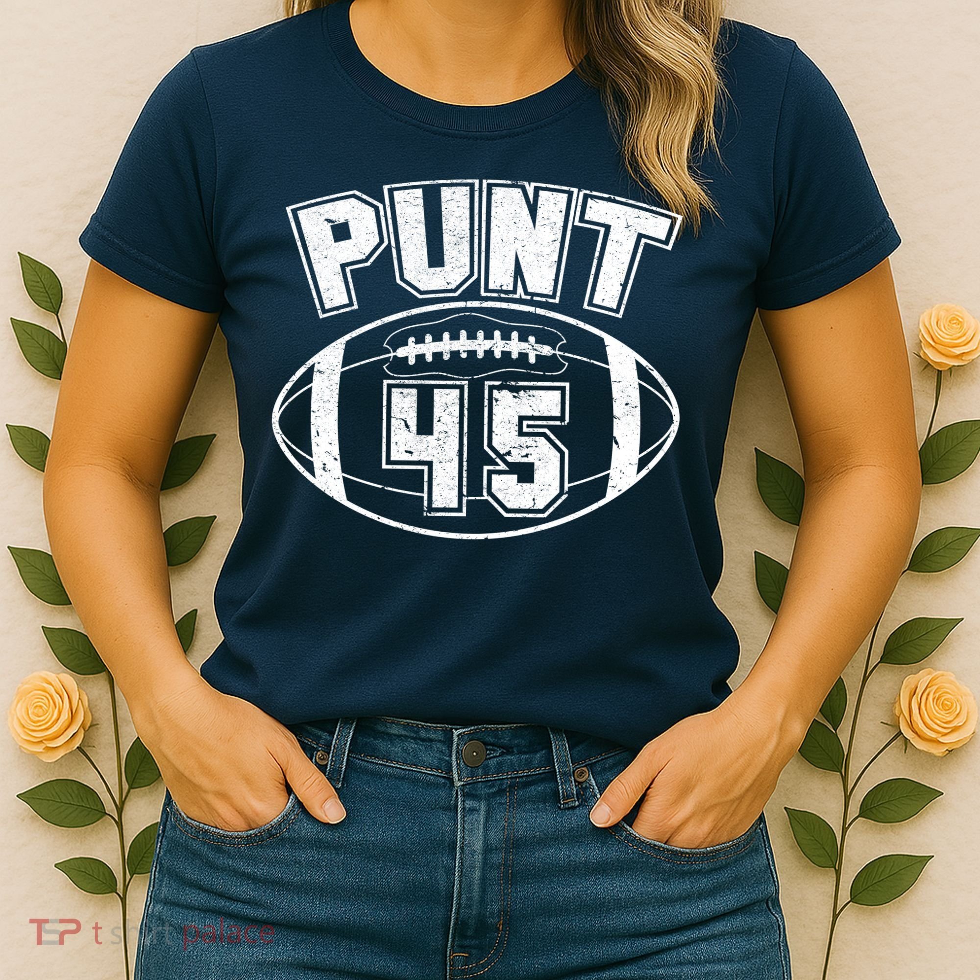 Punt 45 Anti Trump Football Women's T-Shirt