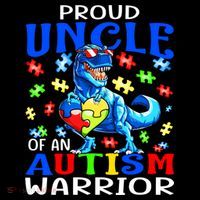 Proud Uncle Of An Autism Warrior Dinosaur Gift Coffee Mug thumb 5