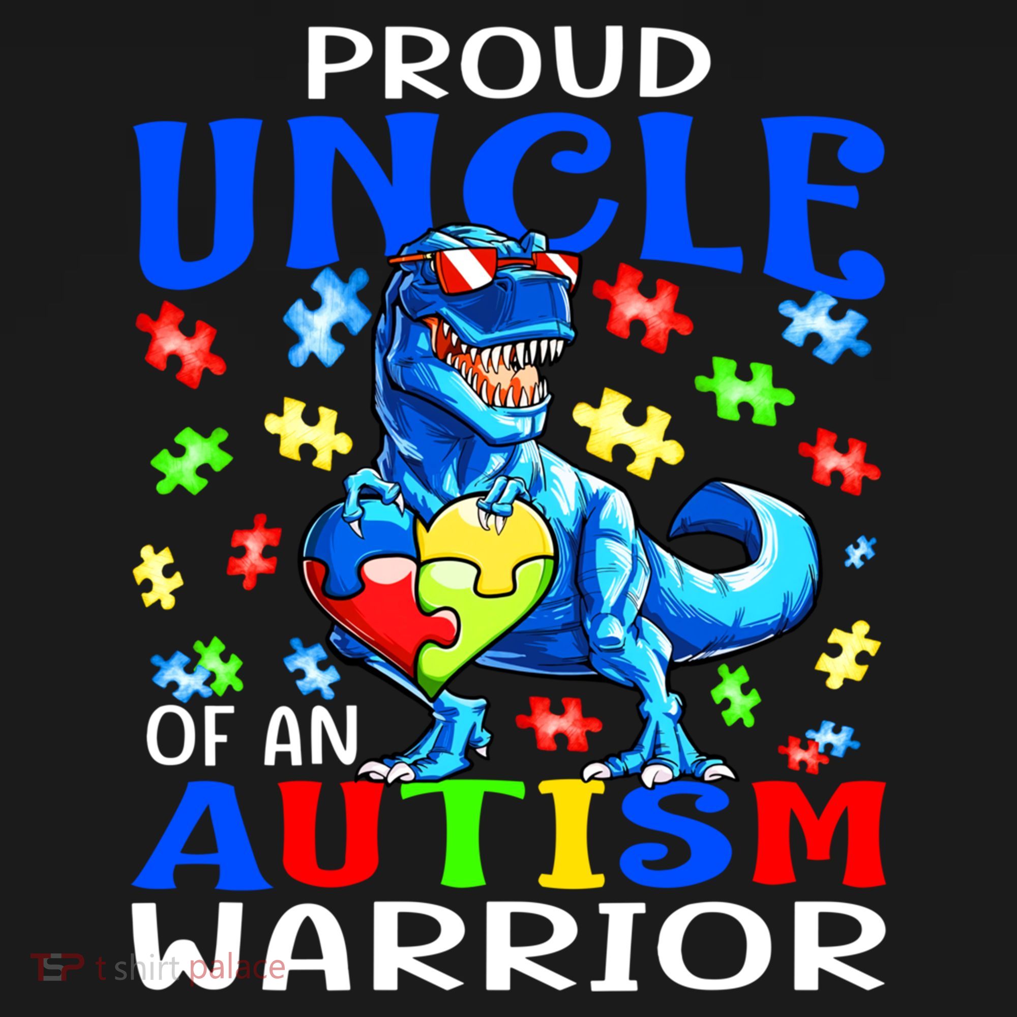 Proud Uncle Of An Autism Warrior Dinosaur Gift Women's Hoodie