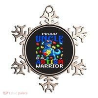 Proud Uncle Of An Autism Warrior Dinosaur Gift Ornament thumb 0