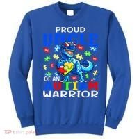 Proud Uncle Of An Autism Warrior Dinosaur Gift Sweatshirt thumb 0