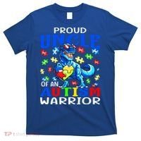 Proud Uncle Of An Autism Warrior Dinosaur Gift T-Shirt thumb 0