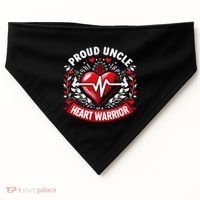 Proud Uncle Of Heart Warrior Chd Awareness Congenital Defect USA-Made Doggie Bandana thumb 0