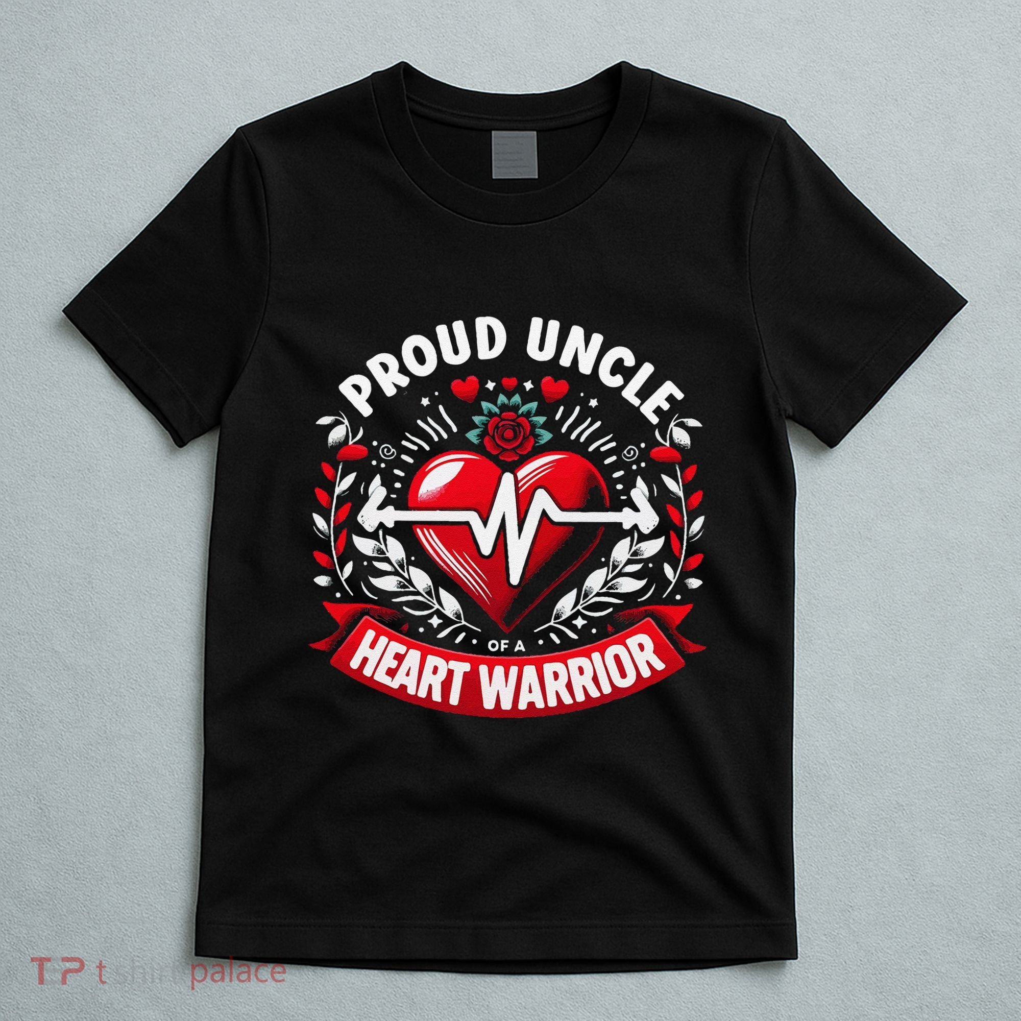 Proud Uncle Of Heart Warrior Chd Awareness Congenital Defect T-Shirt