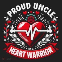 Proud Uncle Of Heart Warrior Chd Awareness Congenital Defect Beanie thumb 2