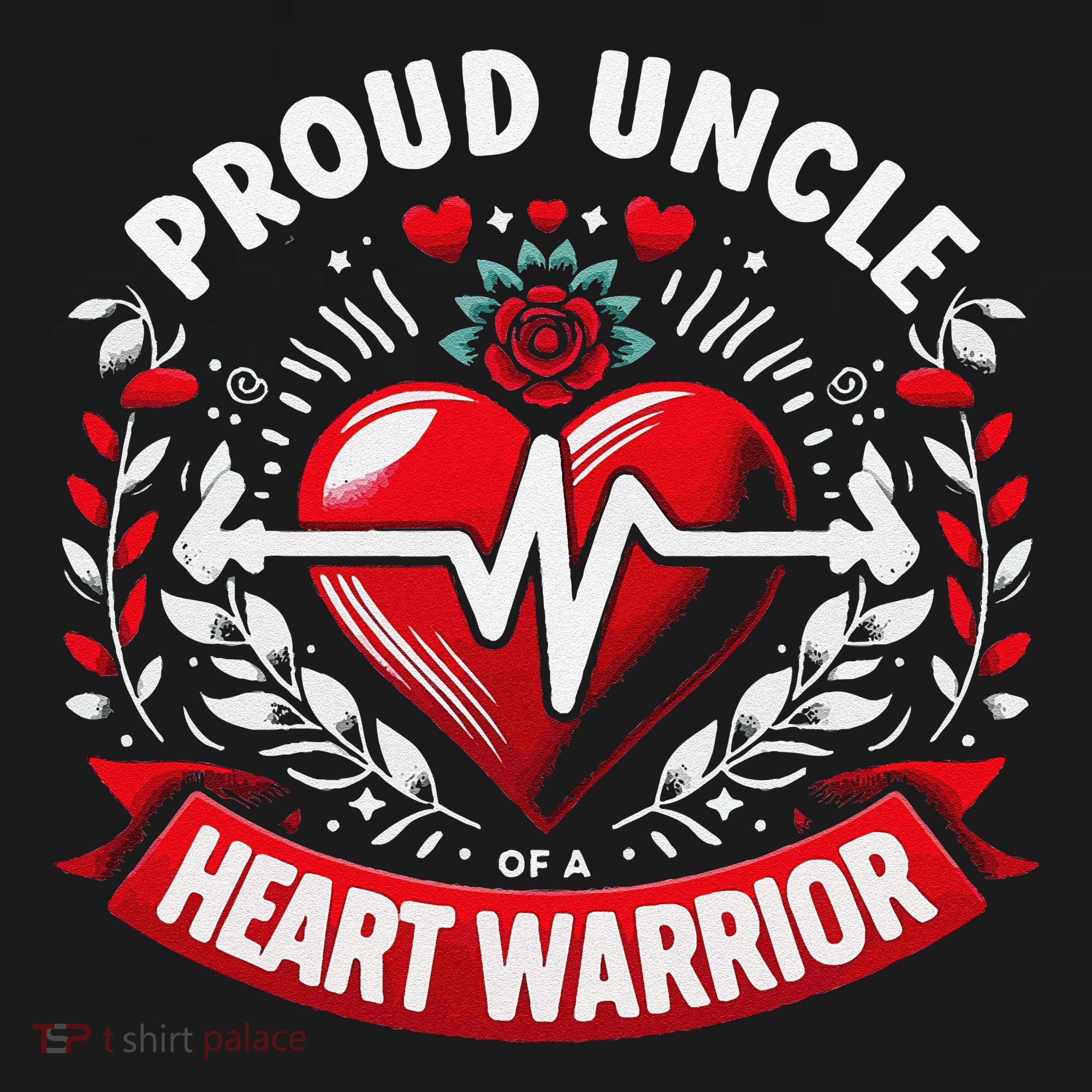 Proud Uncle Of Heart Warrior Chd Awareness Congenital Defect Coaster
