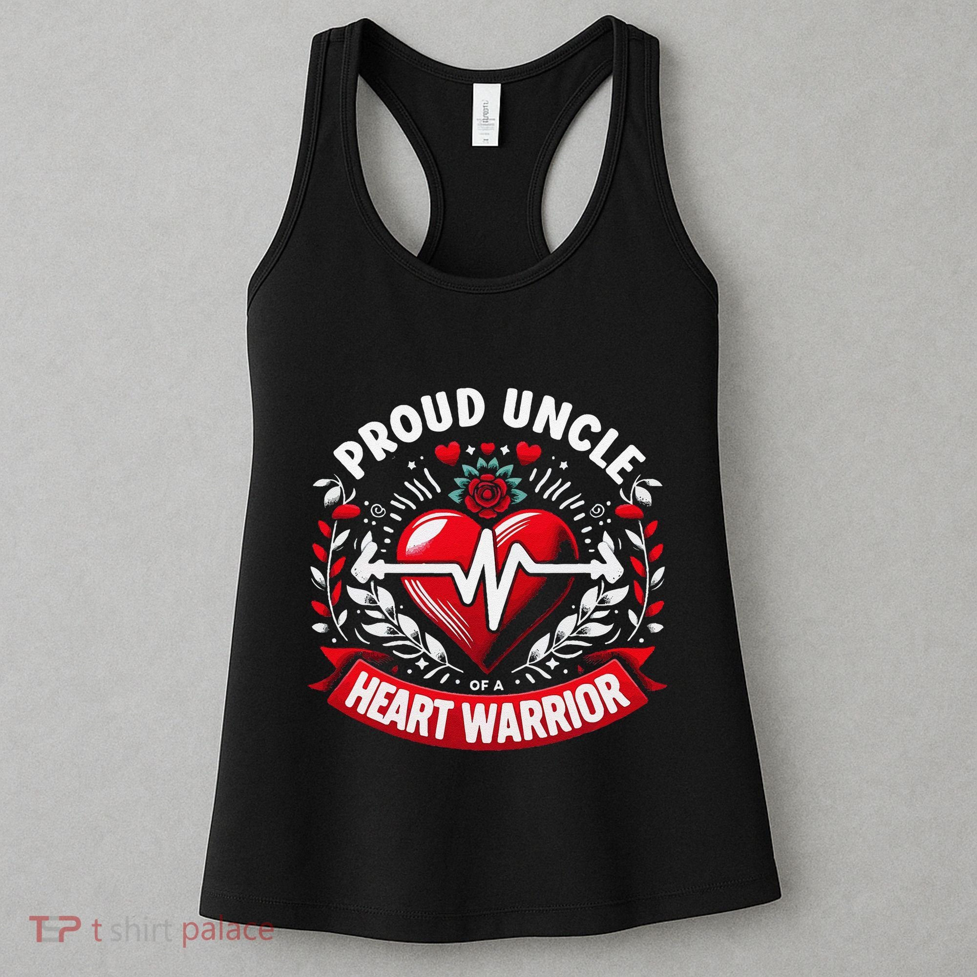 Proud Uncle Of Heart Warrior Chd Awareness Congenital Defect Women's Tank Top