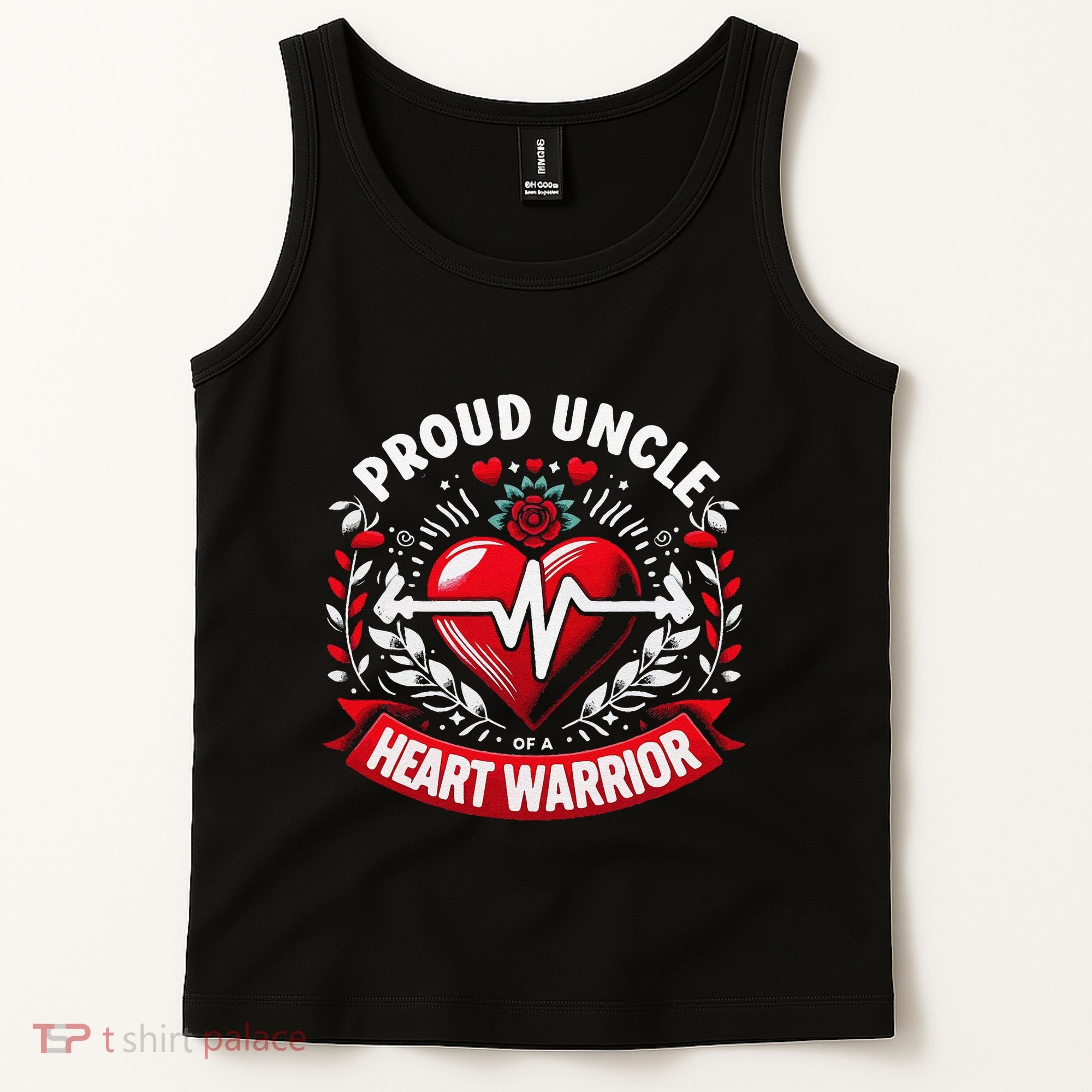 Proud Uncle Of Heart Warrior Chd Awareness Congenital Defect Tank Top