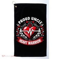 Proud Uncle Of Heart Warrior Chd Awareness Congenital Defect Golf Towel thumb 0