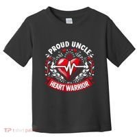 Proud Uncle Of Heart Warrior Chd Awareness Congenital Defect Toddler T-Shirt thumb 0
