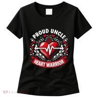 Proud Uncle Of Heart Warrior Chd Awareness Congenital Defect Women's T-Shirt thumb 0
