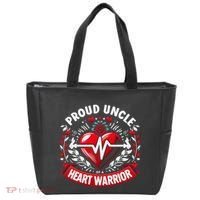 Proud Uncle Of Heart Warrior Chd Awareness Congenital Defect Tote Bag thumb 0