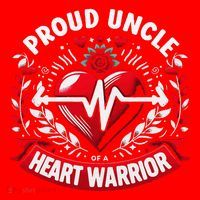 Proud Uncle Of Heart Warrior Chd Awareness Congenital Defect Santa Hat thumb 1