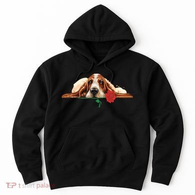Puppy Love Red Rose Hoodie