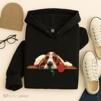 Puppy Love Red Rose Hoodie thumb 4