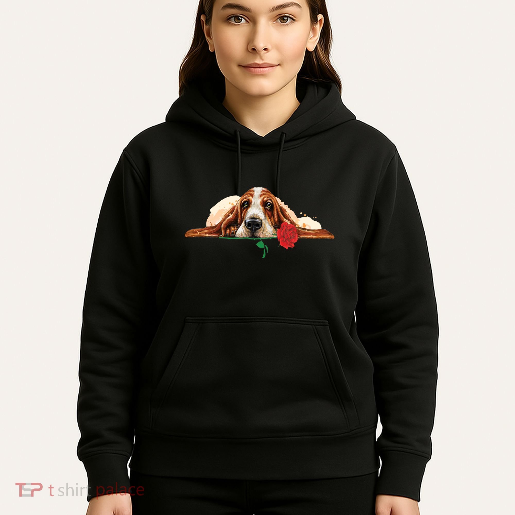 Puppy Love Red Rose Hoodie