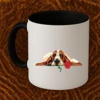 Puppy Love Red Rose Coffee Mug thumb 2