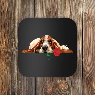 Puppy Love Red Rose Coaster