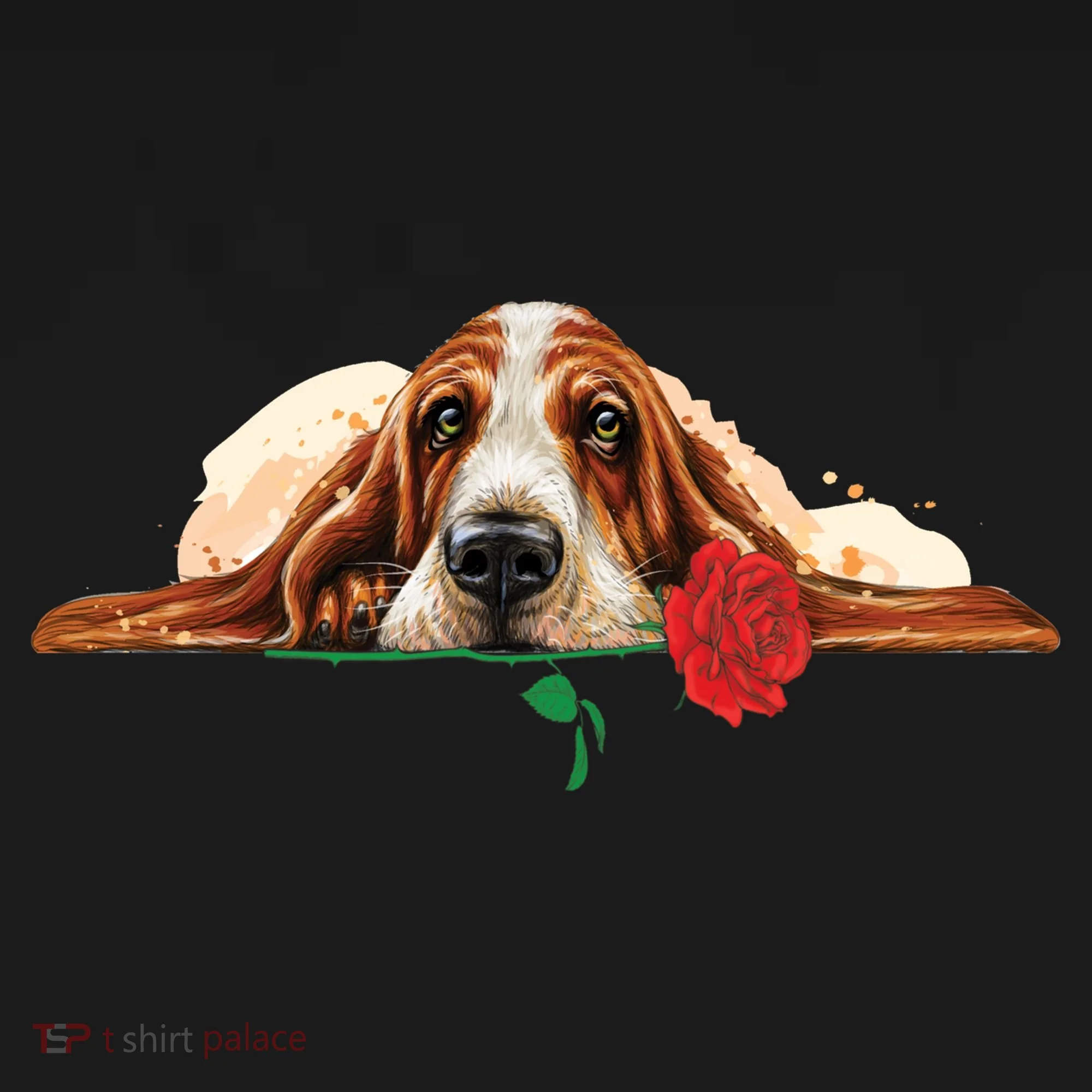 Puppy Love Red Rose Women's Hoodie