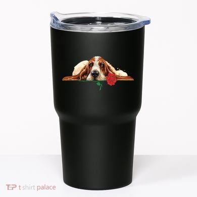 Puppy Love Red Rose Tumbler