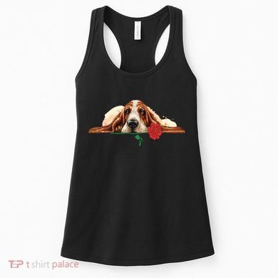Puppy Love Red Rose Women's Tank Top