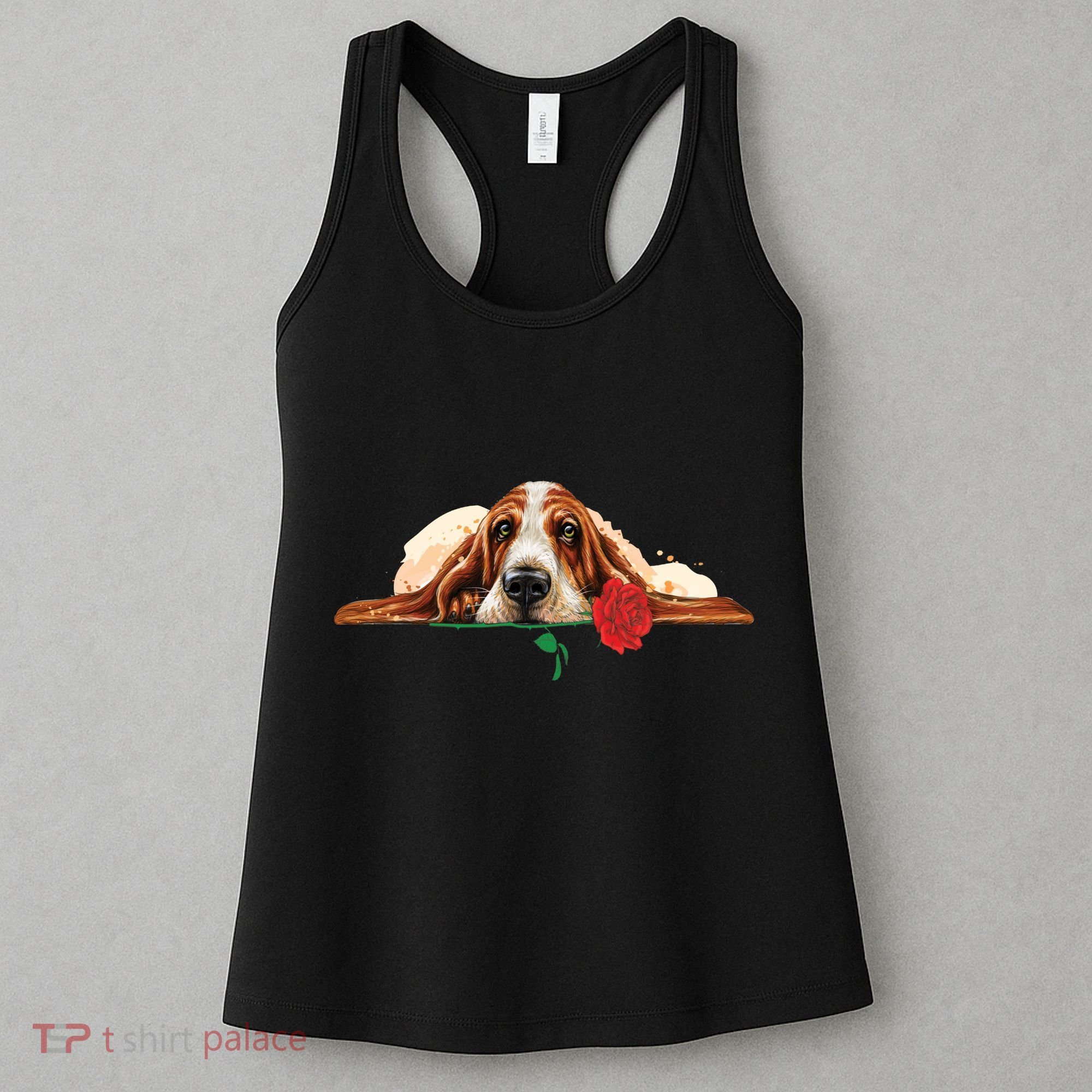Puppy Love Red Rose Women's Tank Top