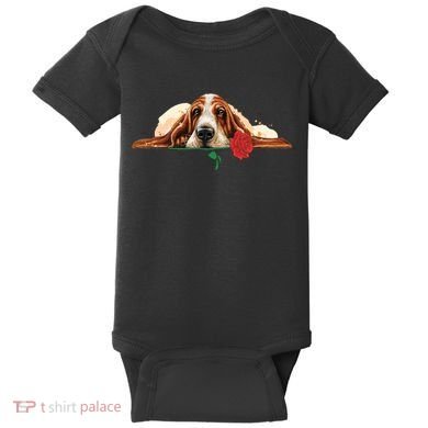 Puppy Love Red Rose Baby Bodysuit