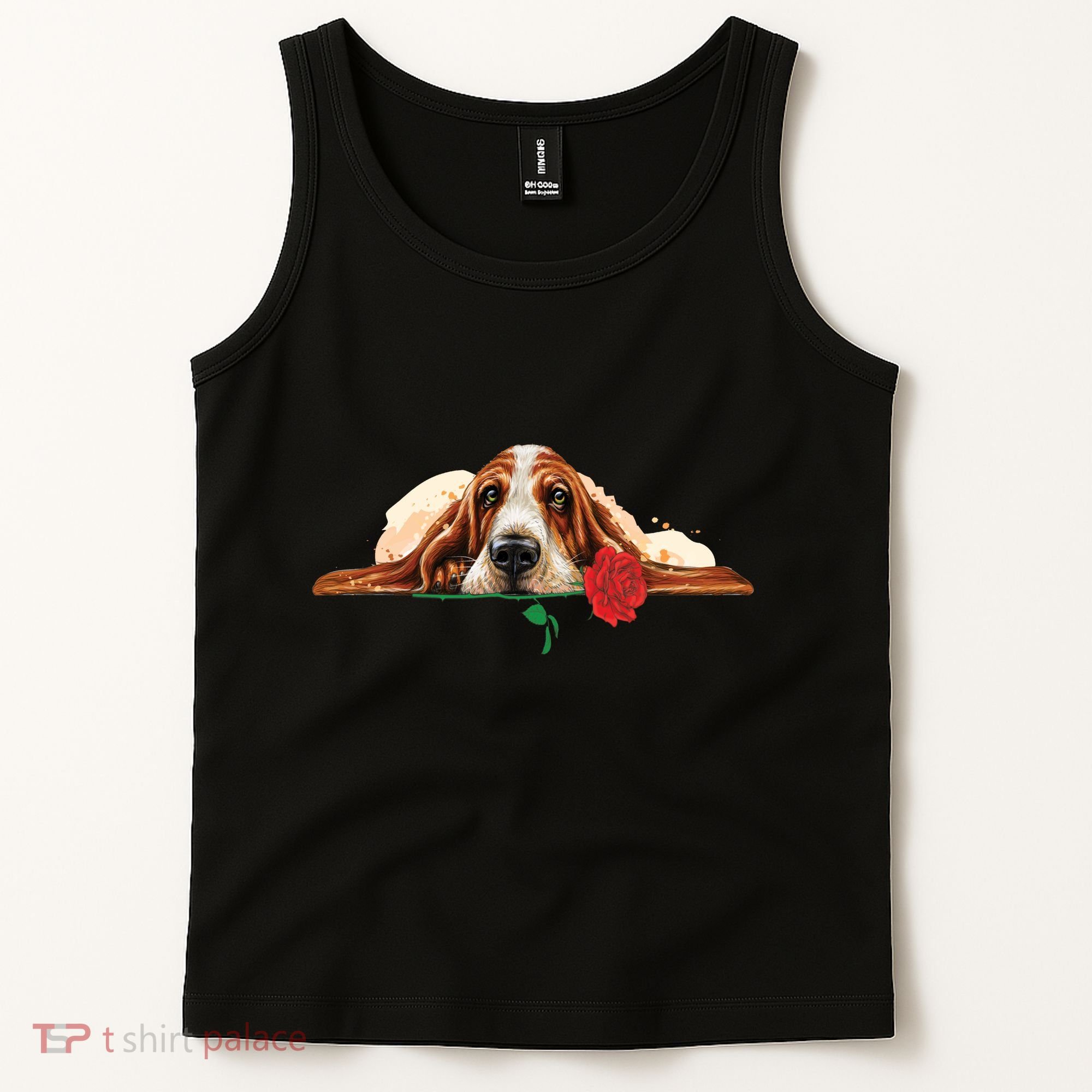Puppy Love Red Rose Tank Top