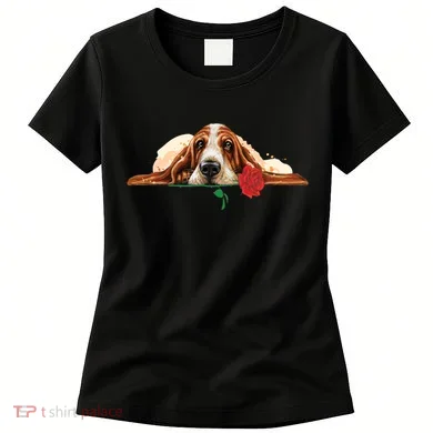 Puppy Love Red Rose Women's T-Shirt