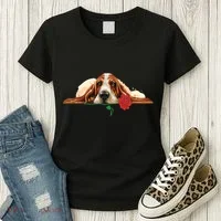Puppy Love Red Rose Women's T-Shirt thumb 3