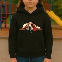 Puppy Love Red Rose Kids Hoodie thumb 3