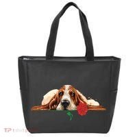 Puppy Love Red Rose Tote Bag thumb 0