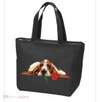 Puppy Love Red Rose Tote Bag thumb 3
