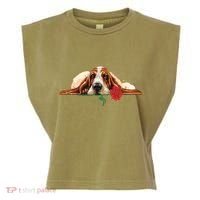 Puppy Love Red Rose Garment-Dyed Women's Muscle Tee thumb 0