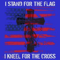 Proud Usa Quote Back Print I Stand American Flag Kneel Cross Cool Gift T-Shirt thumb 7