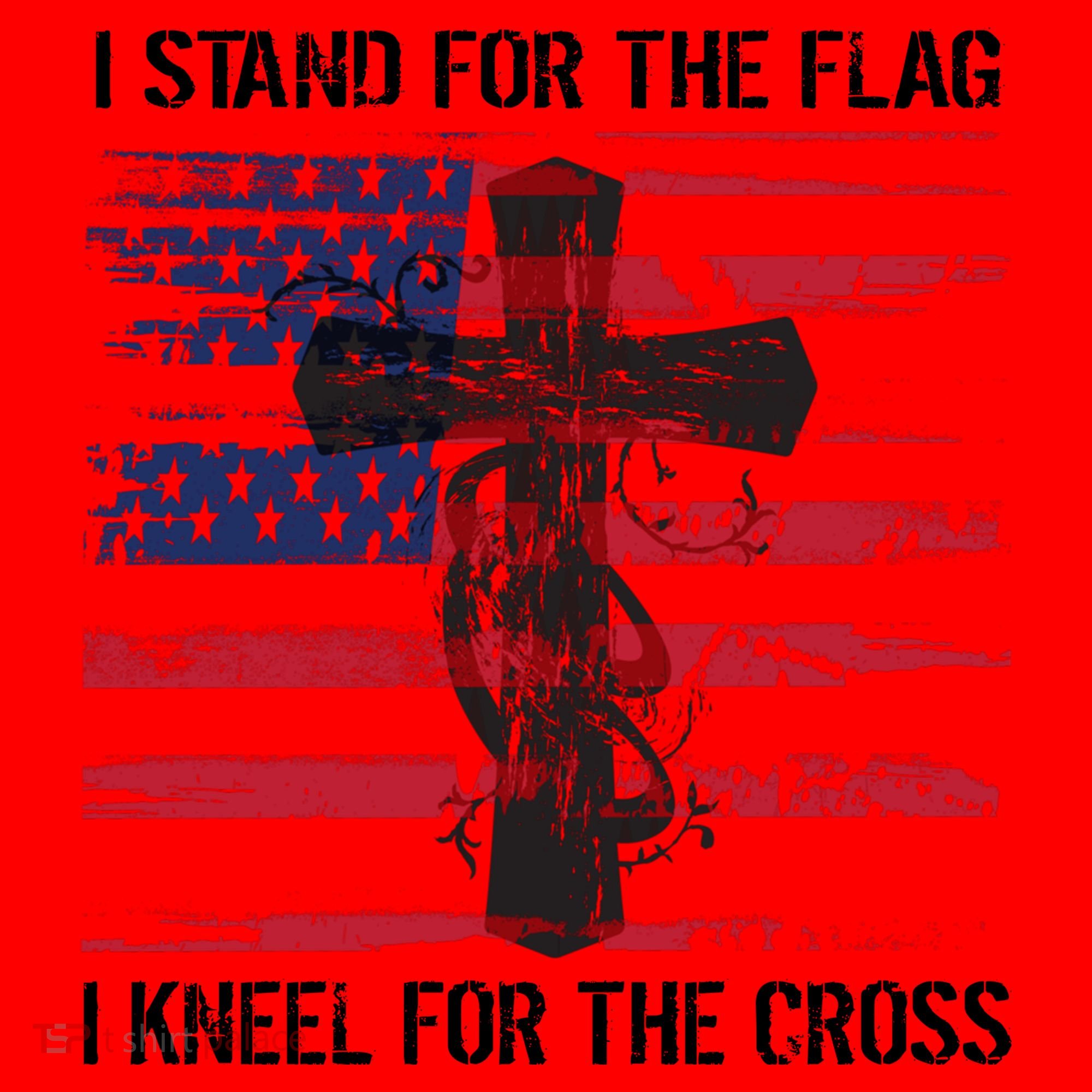 Proud Usa Quote Back Print I Stand American Flag Kneel Cross Cool Gift Santa Hat