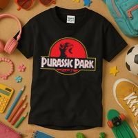 Purassic Park Cat Kids T-Shirt thumb 3