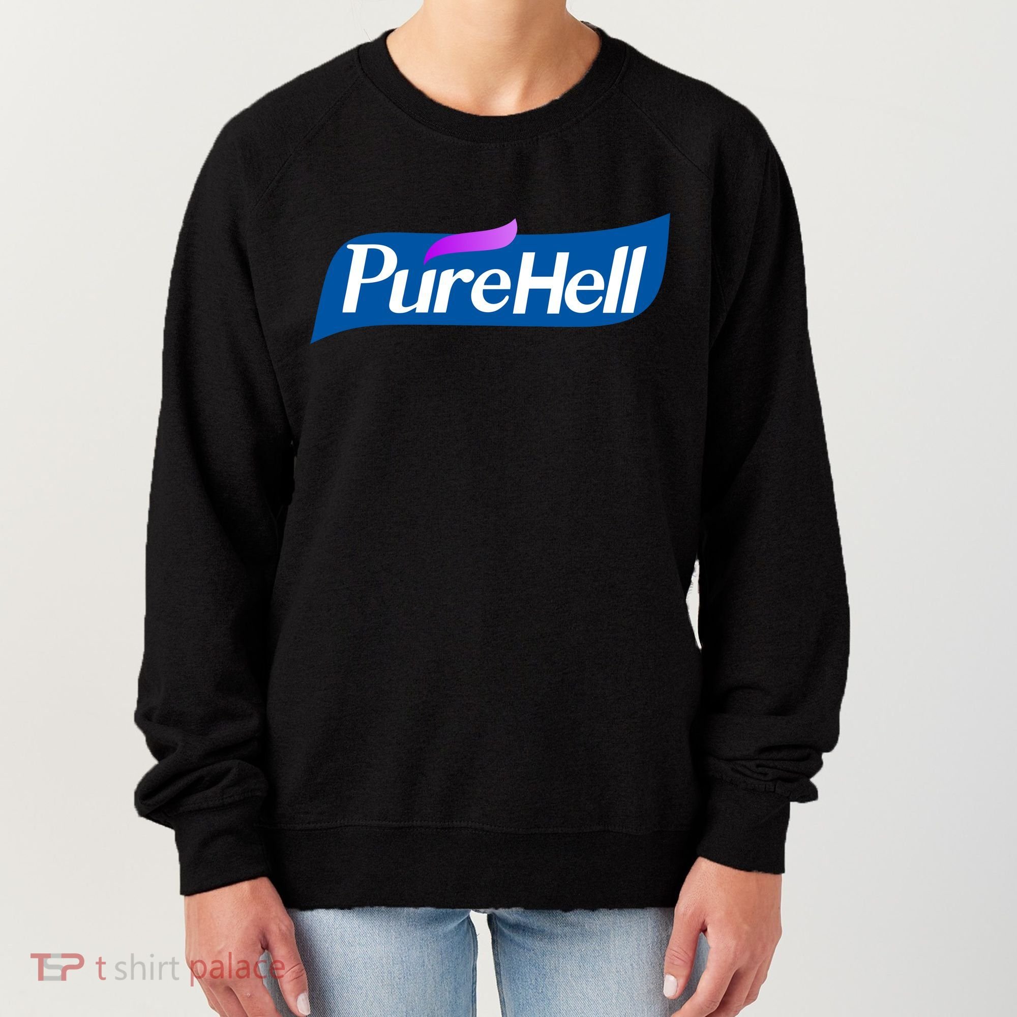 Pure Hell Purehell Social Distancing Hand Sanitizer Parody Women's Sweatshirt