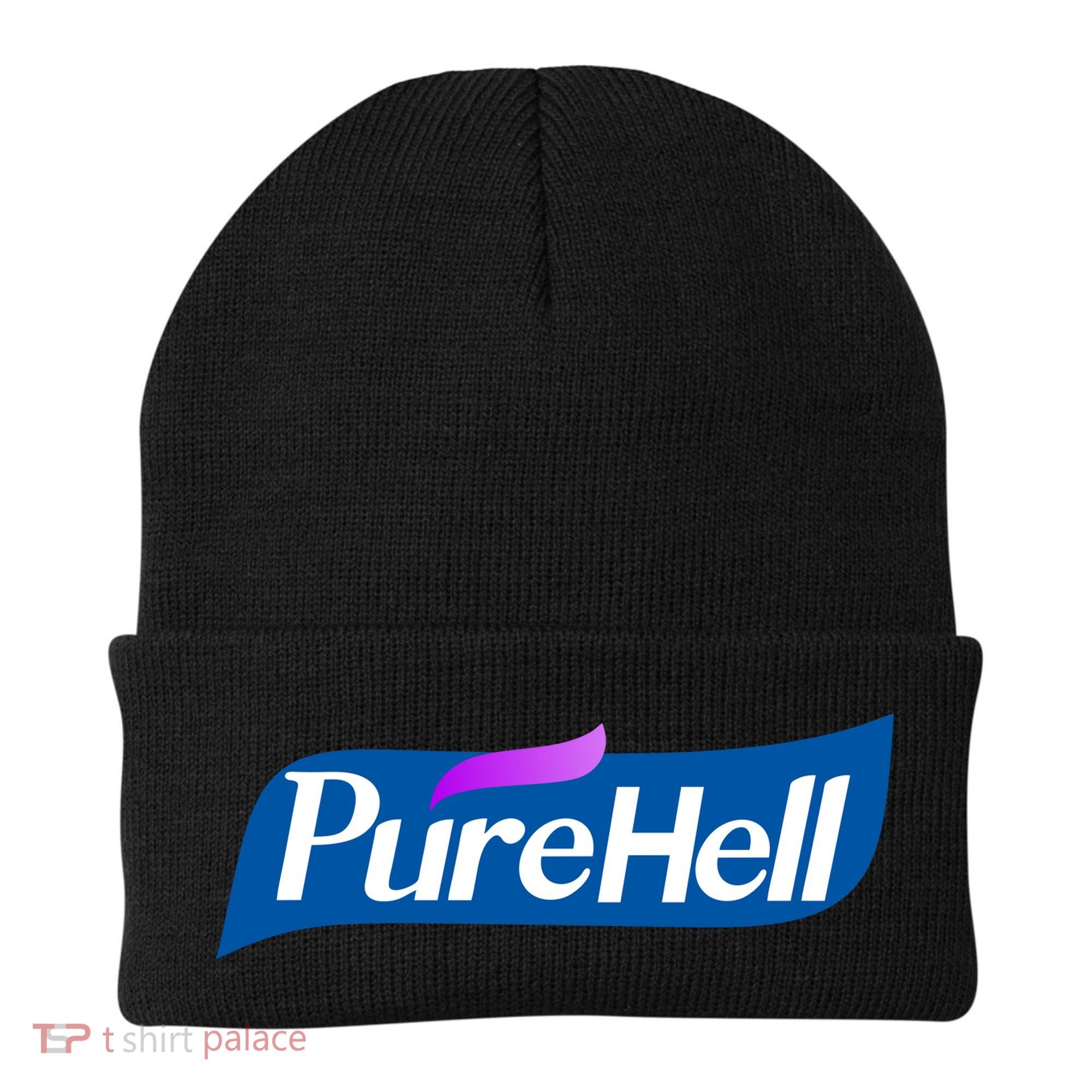 Pure Hell Purehell Social Distancing Hand Sanitizer Parody Beanie