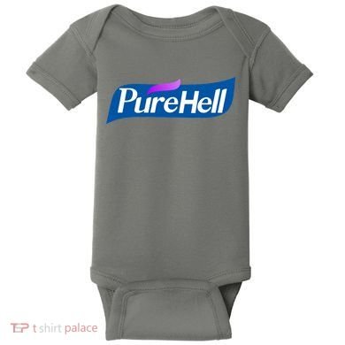 Pure Hell Purehell Social Distancing Hand Sanitizer Parody Baby Bodysuit