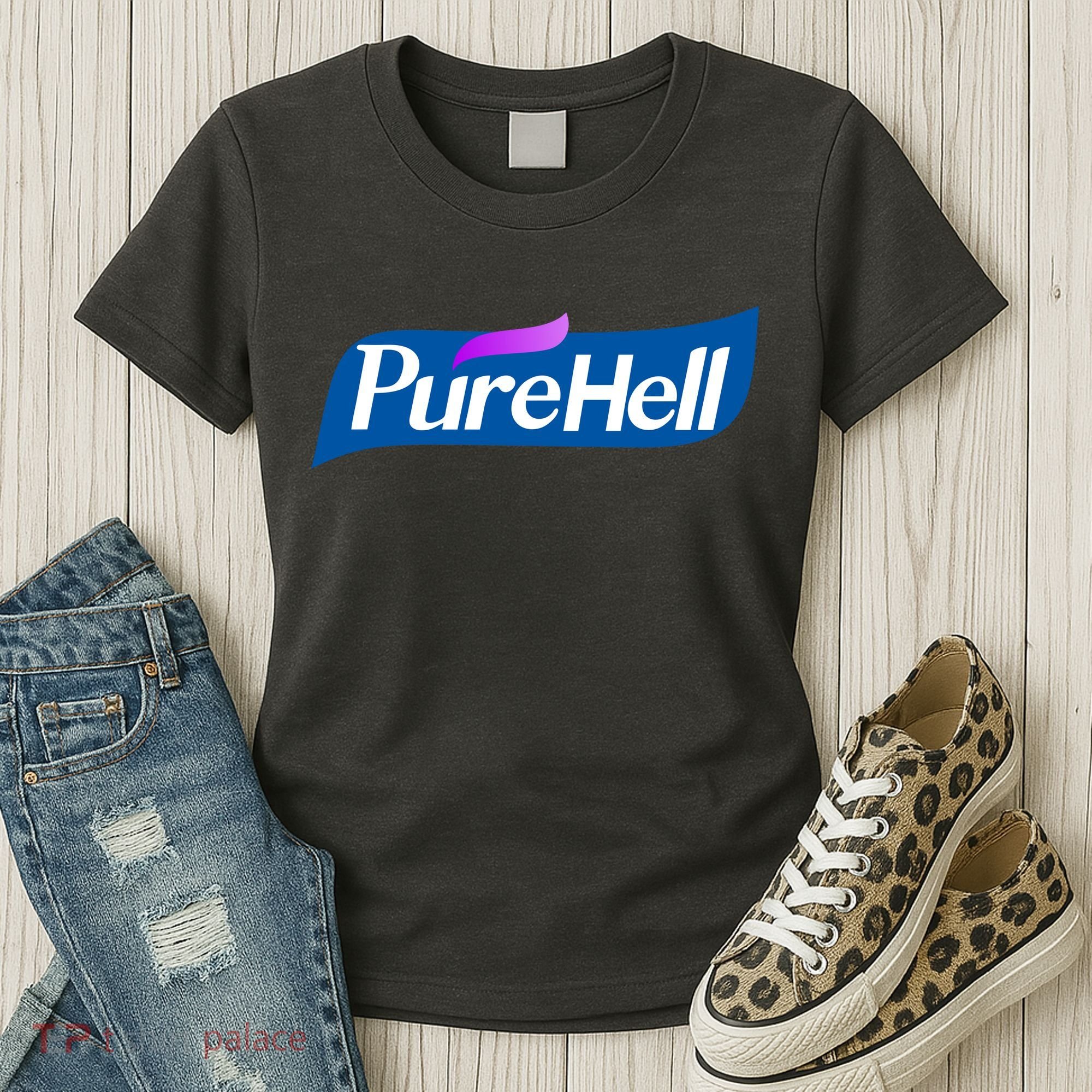 Pure Hell Purehell Social Distancing Hand Sanitizer Parody Women's T-Shirt