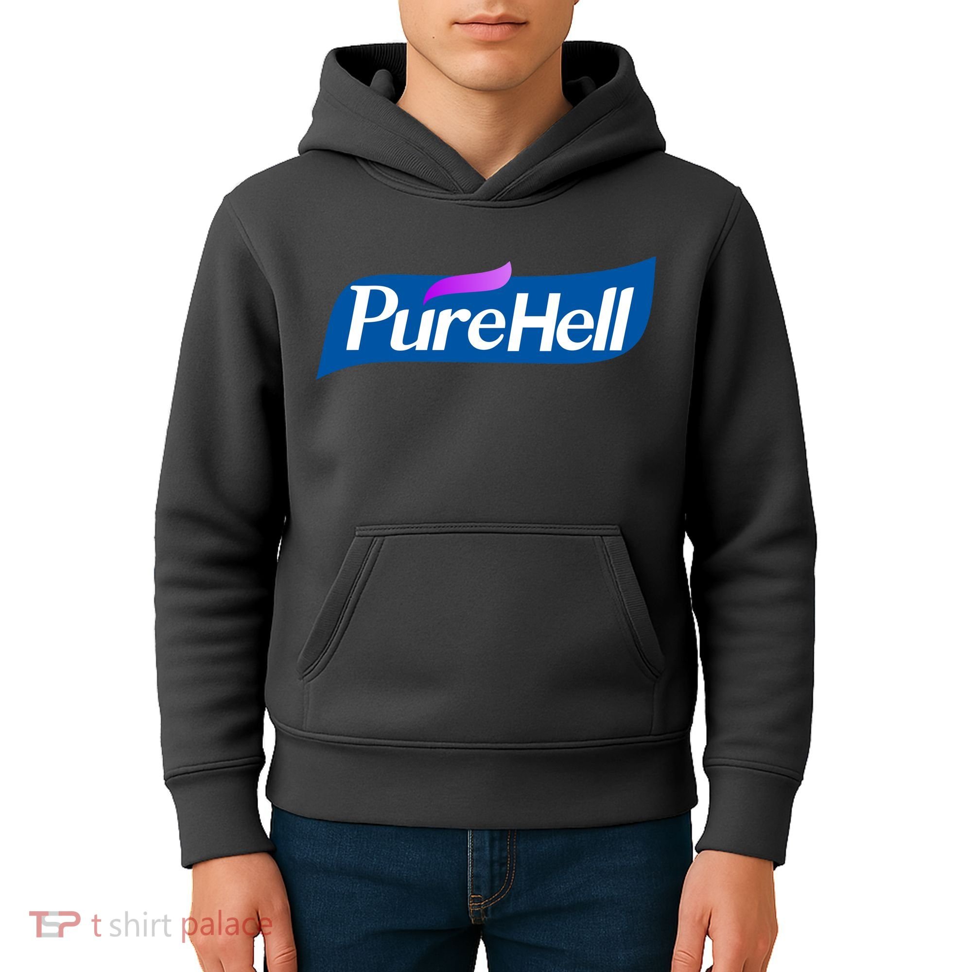 Pure Hell Purehell Social Distancing Hand Sanitizer Parody Kids Hoodie