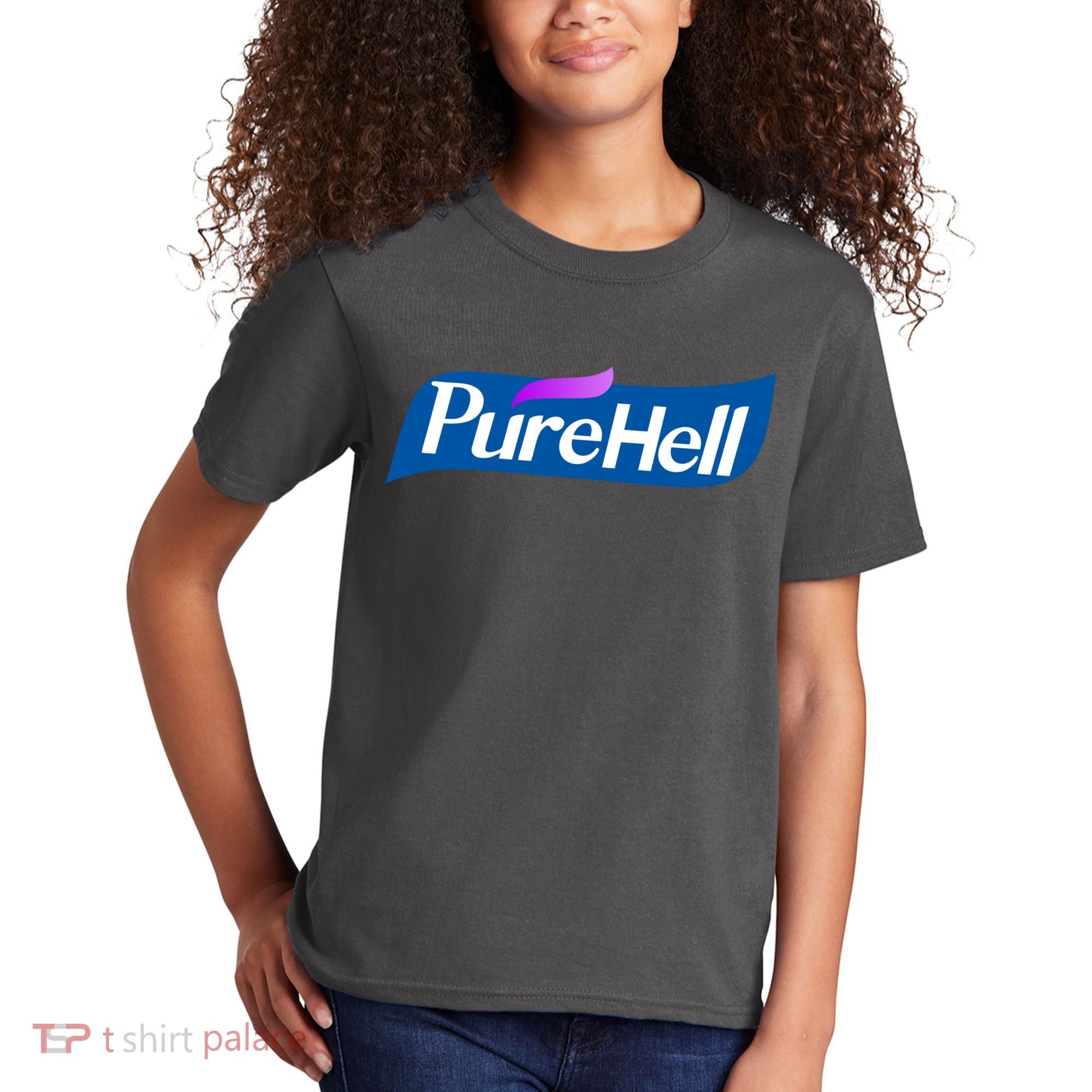 Pure Hell Purehell Social Distancing Hand Sanitizer Parody Kids T-Shirt