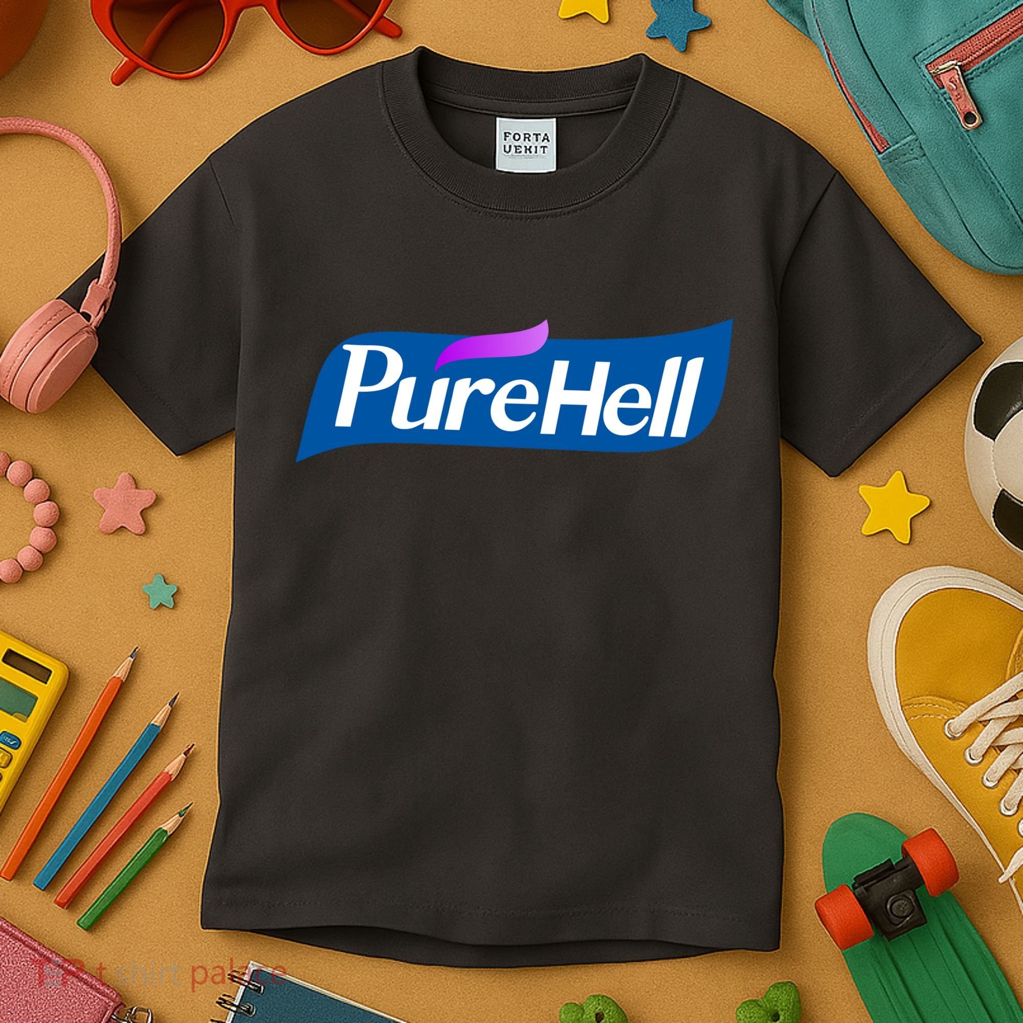 Pure Hell Purehell Social Distancing Hand Sanitizer Parody Kids T-Shirt