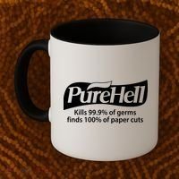 Purehell Kills 99% Of Germs Paper Cuts Pure Hell Coffee Mug thumb 2