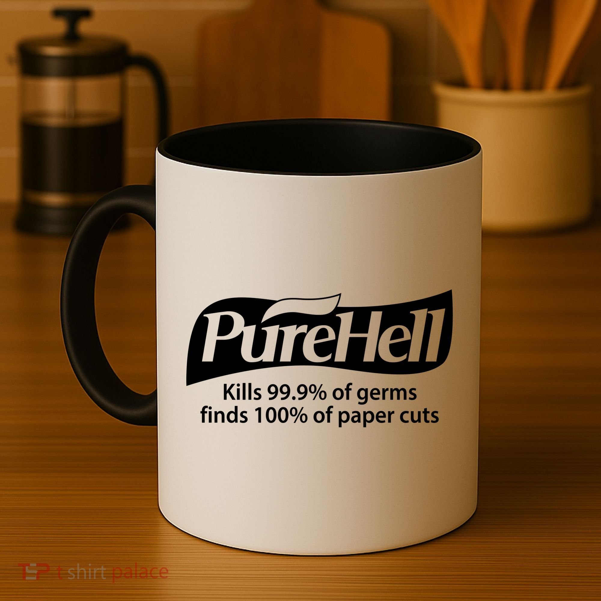 Purehell Kills 99% Of Germs Paper Cuts Pure Hell Coffee Mug
