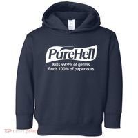 Purehell Kills 99% Of Germs Paper Cuts Pure Hell Toddler Hoodie thumb 0