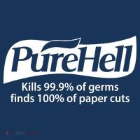 Purehell Kills 99% Of Germs Paper Cuts Pure Hell Kids Sweatshirt thumb 2