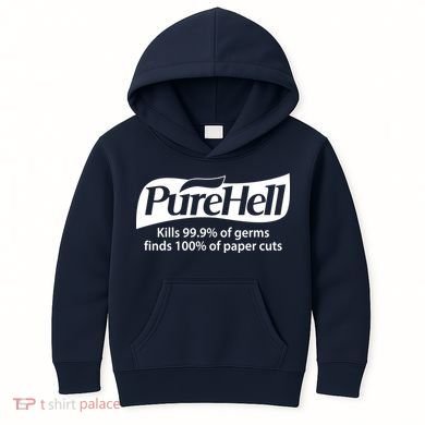 Purehell Kills 99% Of Germs Paper Cuts Pure Hell Kids Hoodie