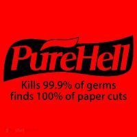 Purehell Kills 99% Of Germs Paper Cuts Pure Hell Santa Hat thumb 1